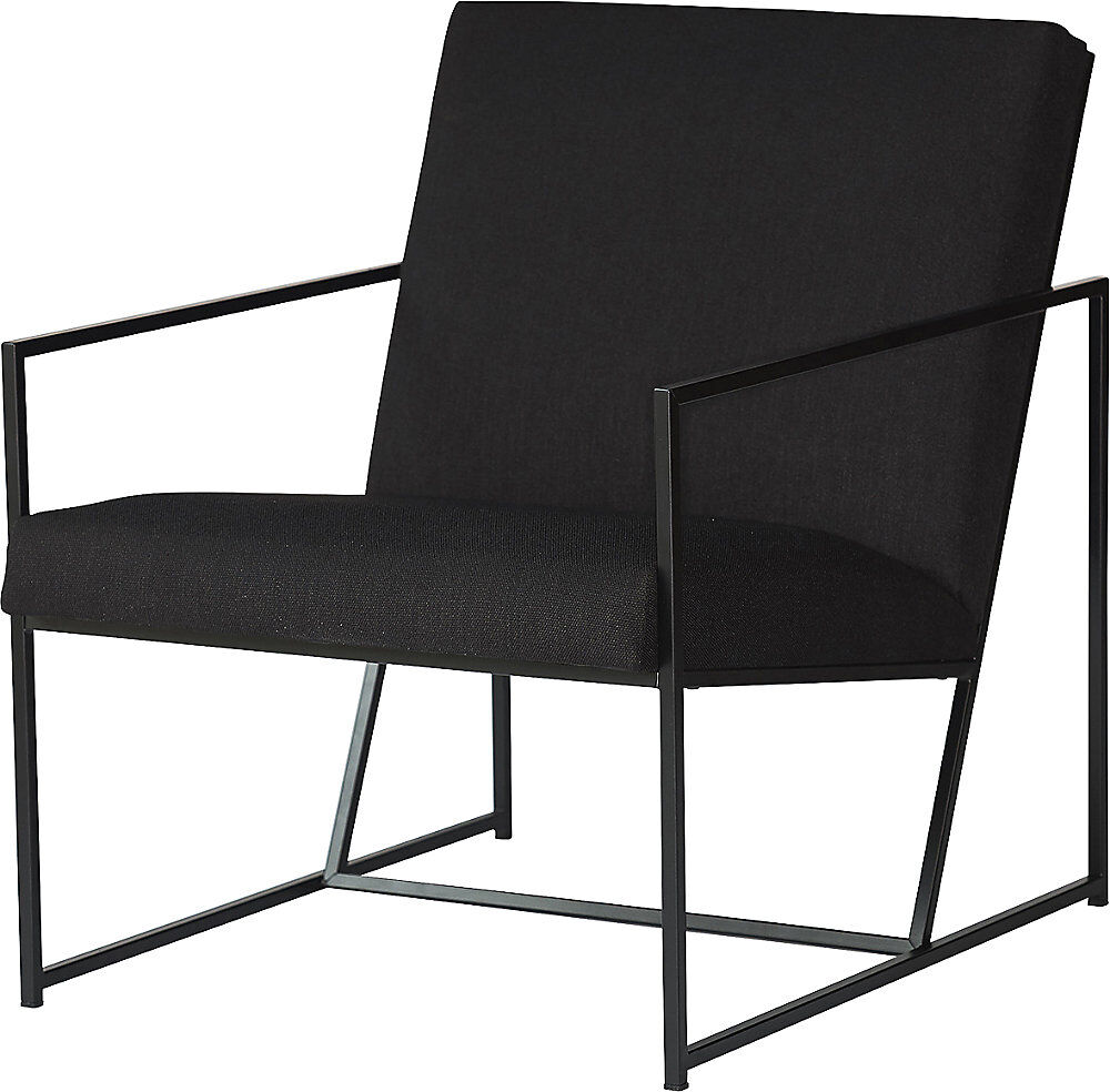 kaiserkraft Sillón lounge STYLE, armazón negro, negro