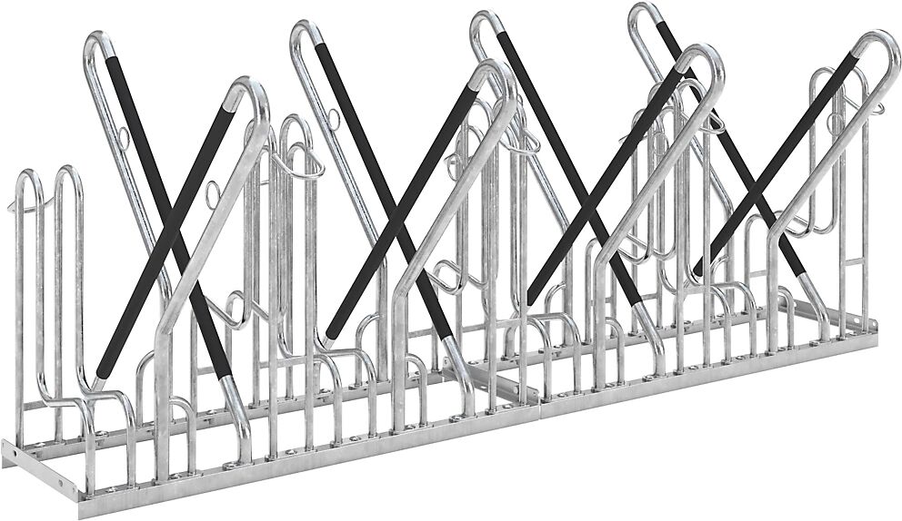 kaiserkraft Aparcabicicletas, modelo 4700 XBF, por ambos lados, 2 x 4 plazas