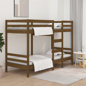 vidaXL Sofá Cama Madera Maciza De Pino Marrón Miel 90x200 Cm