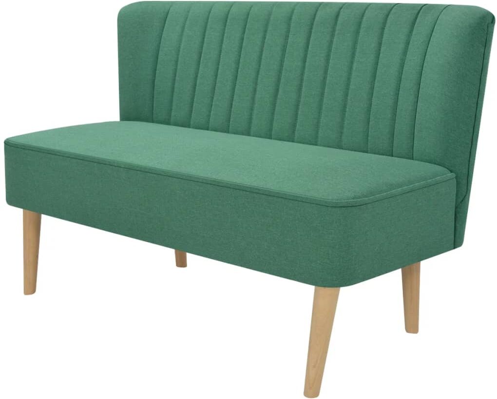 vidaXL Sofá de tela verde 117x55,5x77 cm