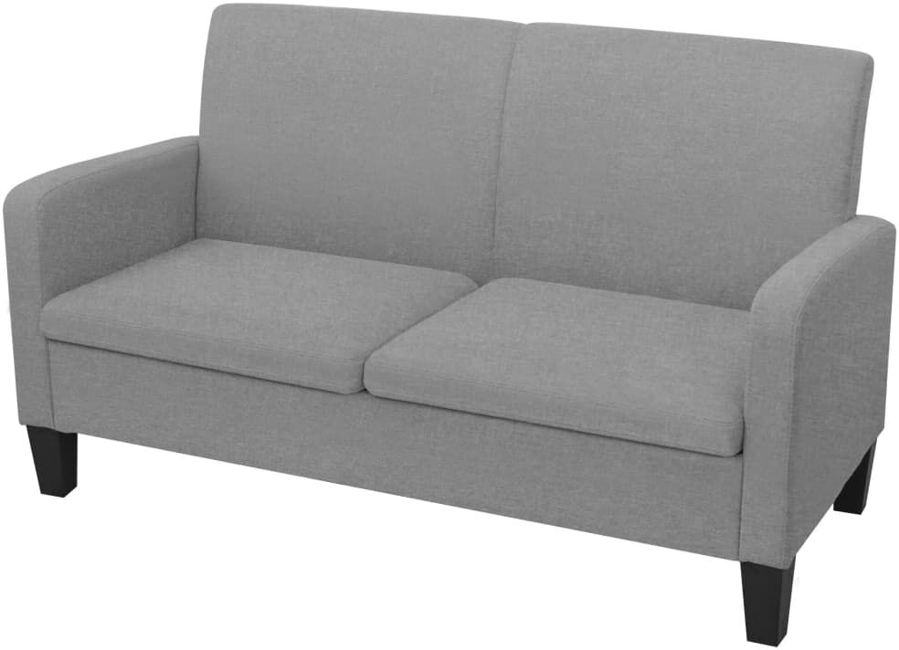 vidaXL Sofá de 2 plazas 135x65x76 cm gris claro