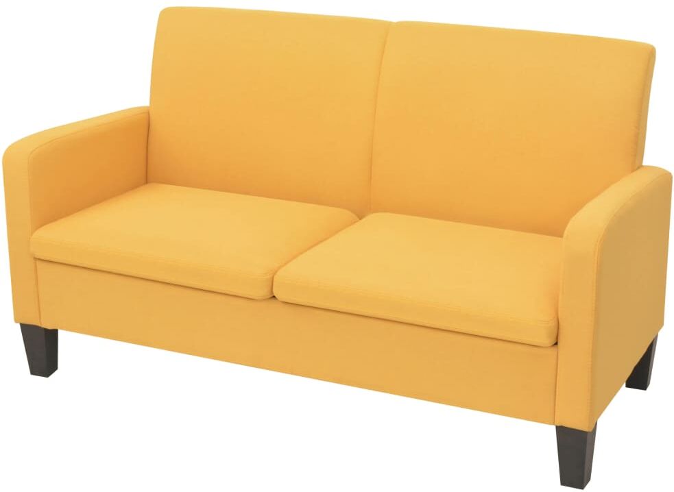 vidaXL Sofá de 2 plazas 135x65x76 cm amarillo