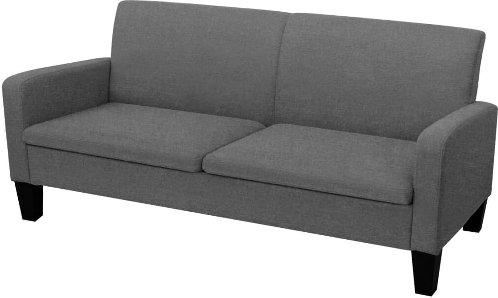 vidaXL Sofá de 3 plazas 180x65x76 cm gris oscuro