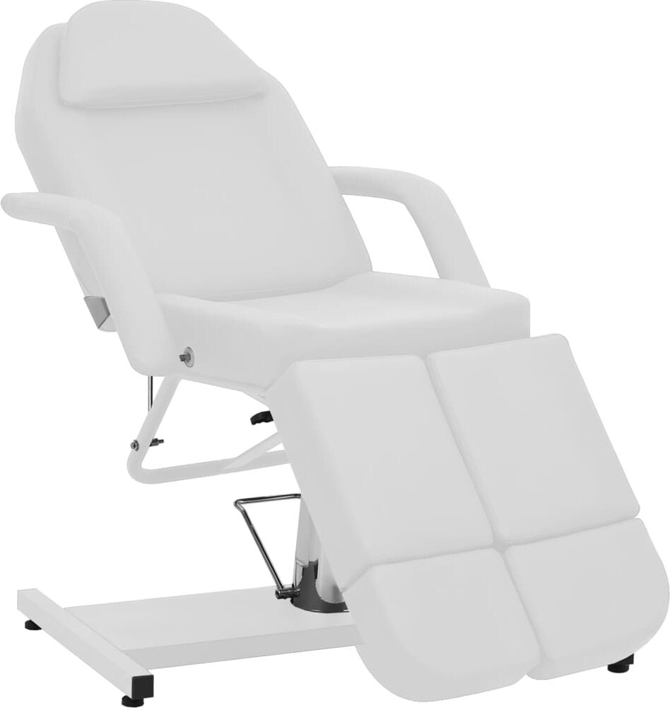 vidaXL Sillón de salón de belleza cuero sintético blanco 180x62x78 cm