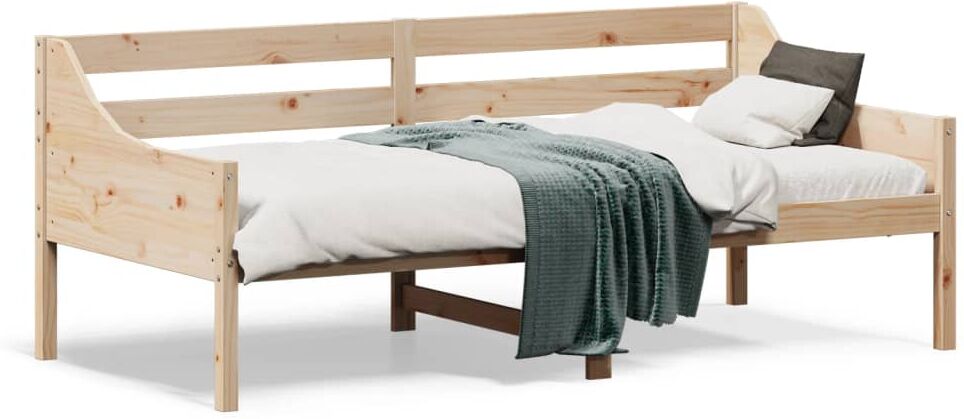 vidaXL Sofá cama de madera maciza de pino 75x190 cm