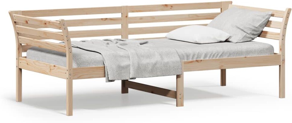 vidaXL Sofá cama de madera maciza de pino 100x200 cm