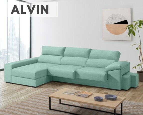 HOME Sofá de tela Alvin