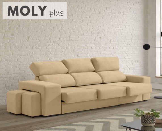HOME Sofá de tela Moly Plus