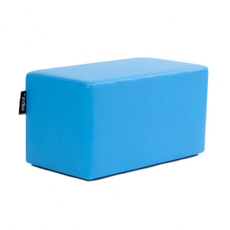 Puff Rectangular Cube 75x40 - Polipiel Azul turquesa