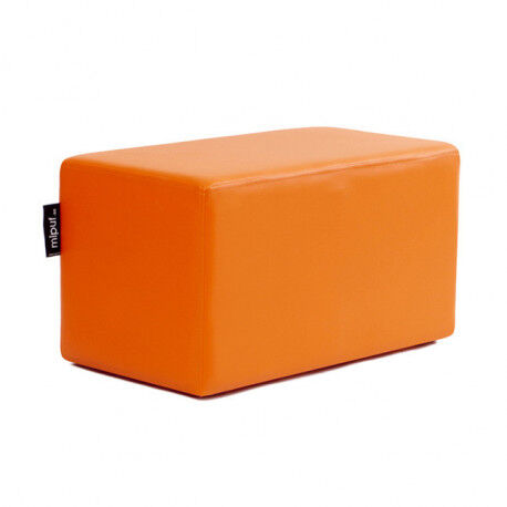 Puff Rectangular Cube 75x40 - Polipiel Naranja