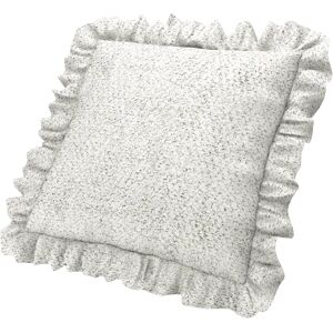 Cushion cover with ruffles , Ivory, Bouclé & Texture - Bemz