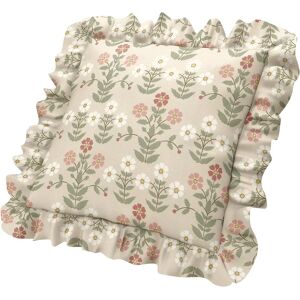 Cushion cover with ruffles , Pink Sippor, BEMZ x BORÅSTAPETER COLLECTION - Bemz