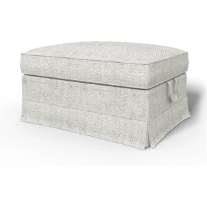 IKEA - Ektorp Footstool Cover, Ivory, Bouclé & Texture - Bemz