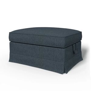 IKEA - Ektorp Footstool Cover, Denim, Bouclé & Texture - Bemz