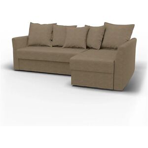 IKEA - Holmsund Sofabed with Chaiselongue, Camel, Bouclé & Texture - Bemz