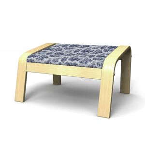 IKEA - Poäng Footstool Cover, Dark Blue, Bouclé & Texture - Bemz