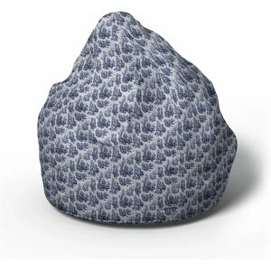 Bean Bag Cover, Dark Blue, Bouclé & Texture - Bemz