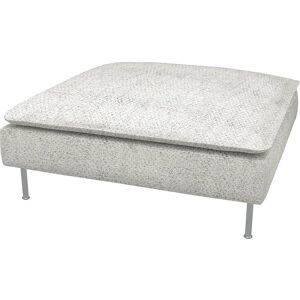 IKEA - Söderhamn Footstool Cover, Ivory, Bouclé & Texture - Bemz