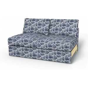 IKEA - Vimle 2 seater bed sofa without armrests, Dark Blue, Bouclé & Texture - Bemz