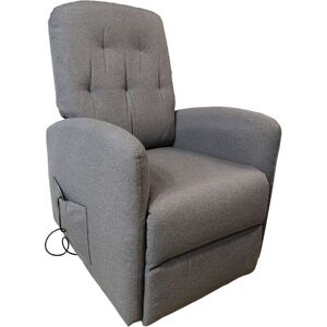 Toscohome Fauteuil avec 1 moteur en tissu gris - Katia