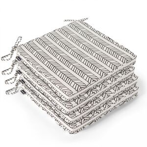 OVIALA Lot de 4 galettes de chaise polyester tempu 40x40x3 cm - Publicité