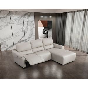 BARUTTI SOFA Canapé d’angle en cuir et relaxation électrique - MARC