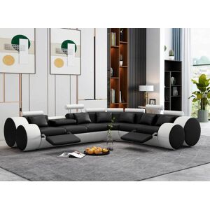 BARUTTI SOFA Canapé d'angle relax en cuir italien - EMMA