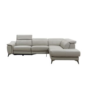 BARUTTI SOFA Canapé d'angle relaxation en cuir de vachette italien - JOSE