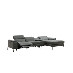 BARUTTI SOFA Canapé d'angle relaxation en cuir italien - ALICE