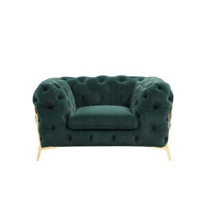 BARUTTI SOFA Canapé 1 place Chesterfield en velours - DEVA