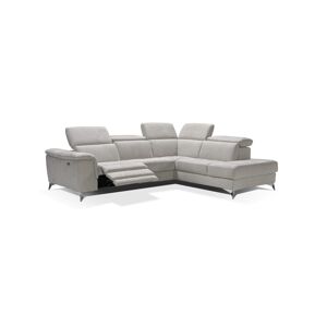 BARUTTI SOFA Canapé d'angle relaxation en cuir ou tissu fabriqué en Italie - ASTRO