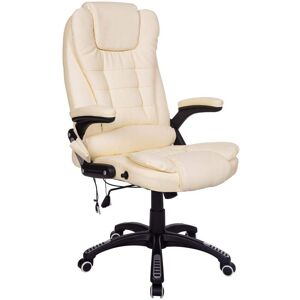 Bc-elec - A2-0057 Fauteuil de bureau cuir beige Massant et Chauffant