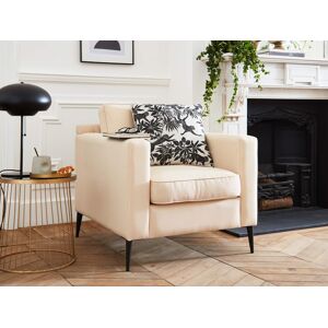 Lisa Design Calliope fauteuil en tissu pieds métal Beige