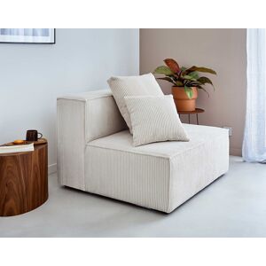 Lisa Design Colombine module d'assise sans accoudoirs en velours côtelé Beige