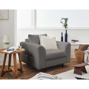 Lisa Design Rune fauteuil en tissu bouclette Gris