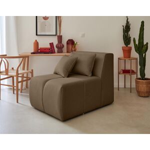 Lisa Design Caracas module d'assise sans accoudoirs en tissu Marron