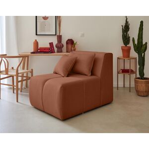 Lisa Design Caracas module d'assise sans accoudoirs en tissu Rouille