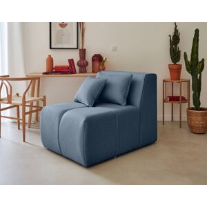 Lisa Design Caracas module d'assise sans accoudoirs en tissu Bleu