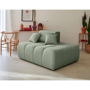 Lisa Design Caracas module d'assise droit en tissu Vert sauge