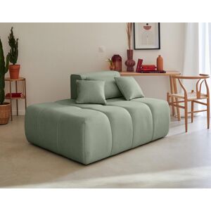 Lisa Design Caracas module d'assise gauche en tissu Vert sauge