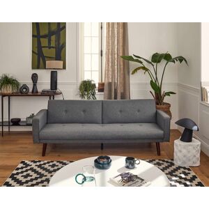 BestMobilier Babylone canapé convertible clic-clac 2 places en tissu Gris