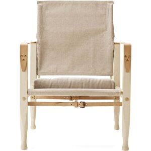 Carl Hansen - KK47000 Safari Chair, frêne huilé / cuir naturel / toile naturelle