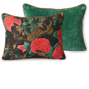 HKliving - DORIS Vintage Coussin, 30 x 40 cm, rouge floral - Publicité