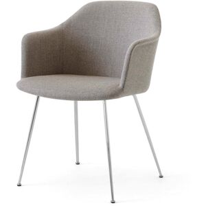 &Tradition & Tradition - Rely HW35 Chaise avec accoudoirs, chrome / Kvadrat Re-Wool 218