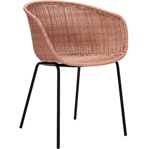 House Doctor - Hapur Fauteuil en osier, noir / naturel