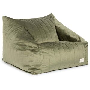 Nobodinoz Chelsea pouf en velours vert olive