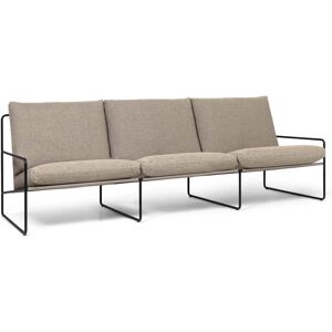 ferm LIVING Desert Dolce Outdoor Canape 3 places noir sable fonce