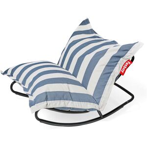 Fatboy - Set promotionnel : Rock 'n' Roll Lounge Chair, noir + Original Outdoor Sitzsack, stripe ocean blue