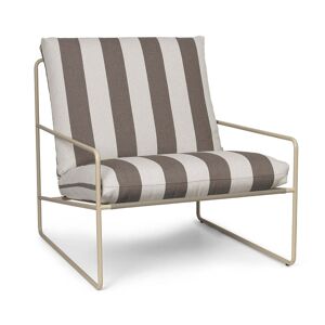 ferm LIVING - Desert Stripe Fauteuil d'extérieur, cachemire / chocolat