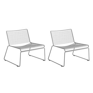 HAY - Hee Lounge Chair , asphalt grey (set de 2)